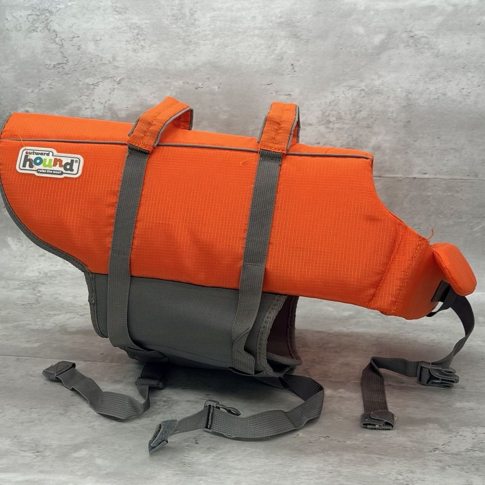 Dog Life Jacket Outward Hound Granby Splash Vibrant Orange Size LARGE L
